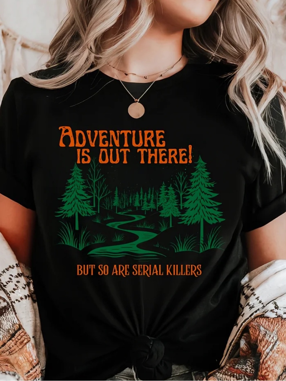 Adventure Is Out There Graphic Tee - Black